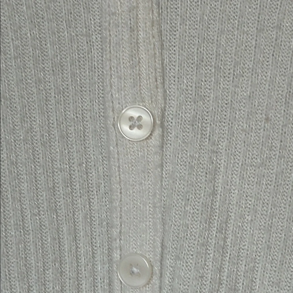 Hollister Women's Ribbed Button-Up Tops - Cream and Brown